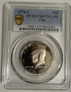 PCGS 1976-S 50C クラッドプルーフ ケネディ ハーフダラー (PR67DCAM)