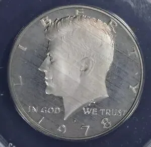 1976 S プルーフ ケネディ ハーフダラー、不適切な合金「ウッディ」エラー、ANACS PF 68 *111