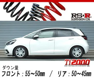 [RS-R_Ti2000 SUPER DOWN]GR1 フィット_ホーム(2WD_1300 NA_R2/2～)用競技専用ダウンサス[H253TS]