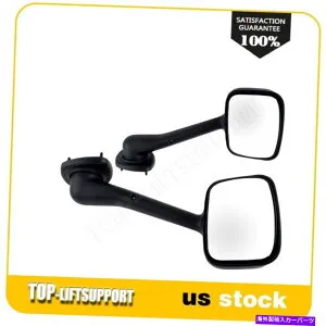 USミラー 08-13の左+RH側手動で黒いフライライナーカスカディアトラックフードミラー For 08-13 Left+RH Side Manually Black Freightliner Cascadia Truck Hood Mirrors【並行輸入品】