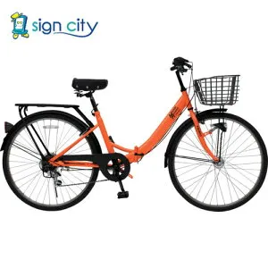 トラスコ中山 TRUSCO オレンジブック 災害時用ノーパンク自転車 ハザードランナー シティタイプ 26インチ THRC-5526 628-5133