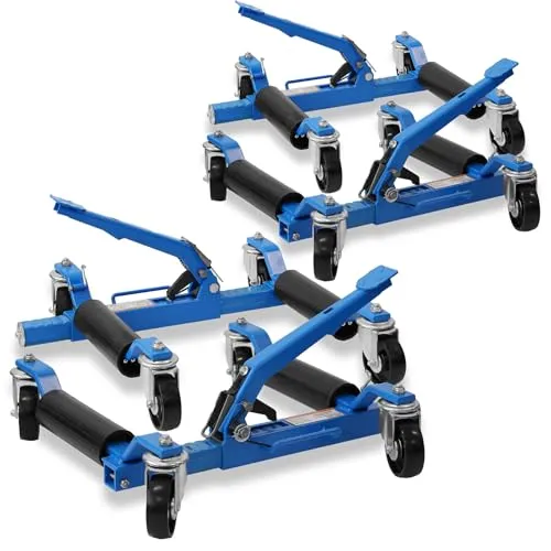 ツールズアイランド(Toolsisland) カードーリー ホイールドーリー タイヤドーリー ジャッキ 4台 セット 耐荷重566kg タイヤ幅230mm THM024-2