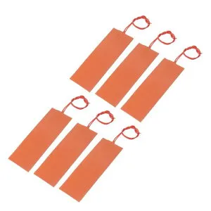 シリコーン加熱パッド ヒーターフィルム 柔軟な加熱プレート ヒータークッション 恒温用 12V 20W 150 mmx50 mm 6個