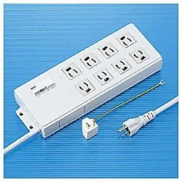 サンワサプライ パソコン連動タップ ３Ｐコードタイプ（３Ｐ・８個口 ２ｍ） TAP-RE2MN