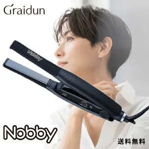 Nobbyシリーズ ヘアアイロン 『 ノビー アレンジヘアアイロン NBS501 ブラック 』 ショートヘア 女性 男性 テスコム TESCOM サロン用 美容室 プロ仕様 温度表示 安全装置