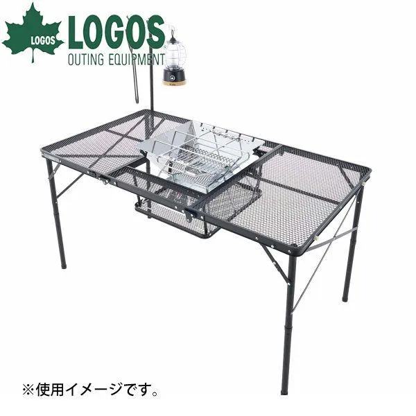 ロゴス アイアンメッシュ 3FD BBQテーブル 13070-BC 73581002 キャンプテーブル キャンプ用品