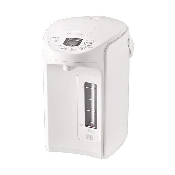 タイガー魔法瓶VE電気まほうびん とく子さん 3.0L クールホワイト PIQ-G300WC 1台[21]