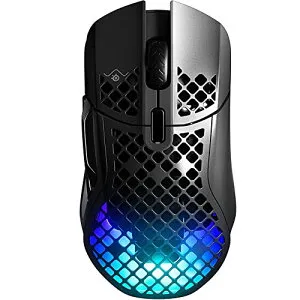 SteelSeries ゲーミングマウス 無線 ワイヤレス Aerox 5 Wireless 超軽量 9ボタン 高速反応 防滴防塵 IP54規格 急速充電 長時間使用可能 TRUEMOVE AIRセンサー搭載 62406 ブラック