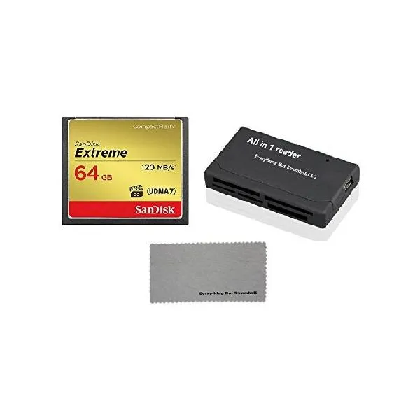 SanDisk Extreme 64GB CompactFlash Memory Card works with Canon EOS 7D Mark II Digital DSLR Camera HD UDMA 7 (SDCFXSB-064G-G46) with Everythin_並行輸入