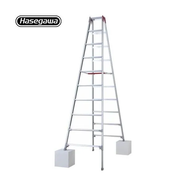 はしご・脚立 最大使用質量：100kg 長谷川工業 RYZ-30d 伸縮脚立 RYZ 10段 【直送 代引・土日祝配送・時間指定 不可】