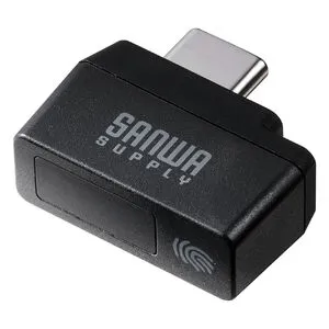 400-FPRD2 指紋認証リーダー PC用 USB接続 Windows Hello Windows11/10対応 指紋最大10件登録 360°タッチ 指紋・生体認証リーダー