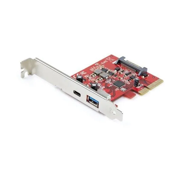 STARTEC.COM社 USB増設カード/PCIe 3.0 - 1x USB-A+1x USB-C/10Gbps/UASP PEXUSB311AC3