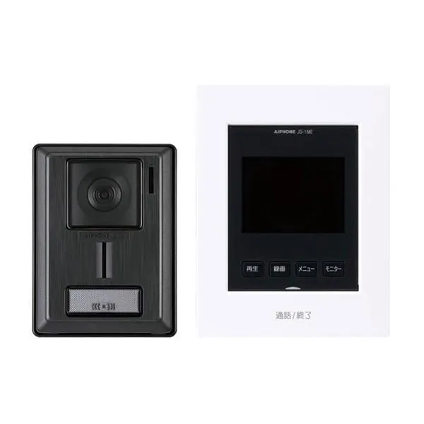 ドアホン アイホン JS-12E インターホン 録画機能付 3.5インチ カラー AC電源直結式 カメラ付 静止録画 自動録画 玄関 防犯 来客確認