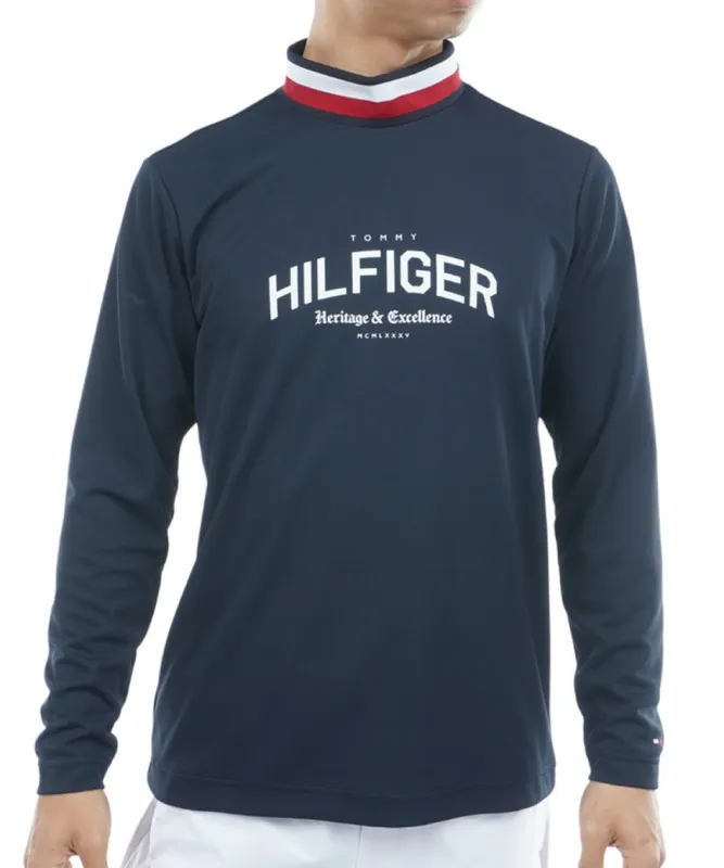 獲得ポイント87pt 30% OFF／SALE 【送料無料】トミーヒルフィガーゴルフ(TOMMY HILFIGER GOLF) ゴルフウェア 長袖シャツ シグネチャーリブ 長袖シャツ THMA562 【2025年秋冬モデル】 メンズ 30NVY M