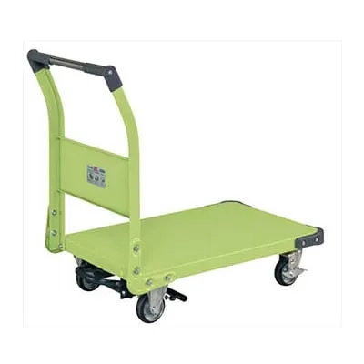 サカエ 特製四輪車 300kgタイプ フットブレーキ付き 幅805×奥行530×高さ855mm TAN-33BR