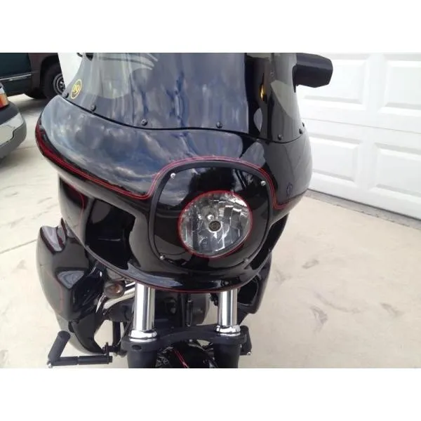 FXRT REPRODUCTION “Closed Back” フェアリングキット:2006～17年FXDL/8インチスモークシールド