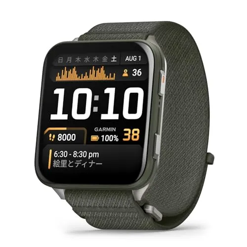 GARMIN(ガーミン) Venu X1 Moss スマートウォッチ 大画面ディスプレイ 薄型 軽量 ゴルフ機能 睡眠モニタリング 【日本正規品】