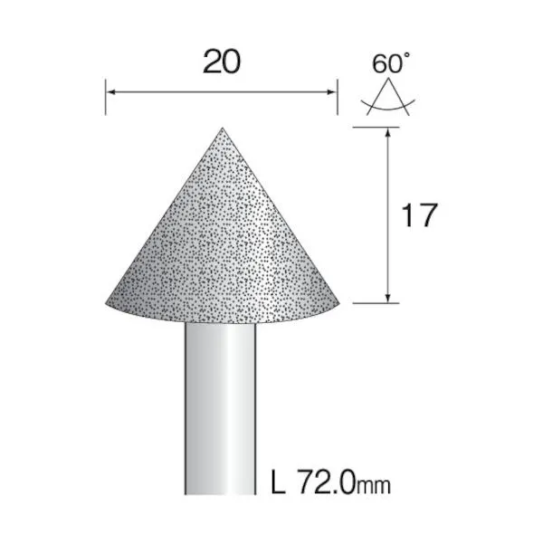 Minimo 電着ダイヤモンドバー＃120 AD3283 Φ20