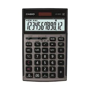 (まとめ）カシオ 本格実務電卓日数＆時間計算 12桁 ジャストタイプ グレージュブラウン JS-20DC-GB-N 1台【×5セット】