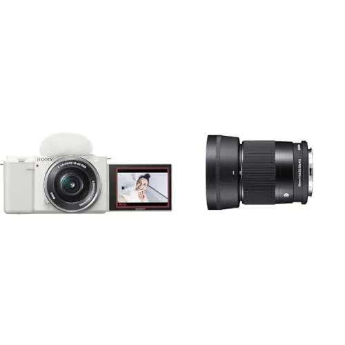 SONY(ソニー) 【ZV-E10L と シグマ広角単焦点レンズ(30mm) セット】 日常のスナップ撮影に。ZV-E10Lパワーズームレンズキット ホワイト + SIGMA 30mm F1.4 DC DN