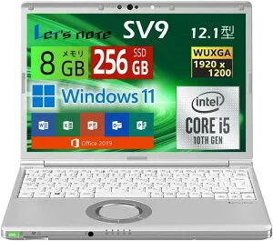 お買い物マラソンポイントUP!! パナソニック(Panasonic) ノートパソコン Let`s note CF-SV9 超軽量・12.1インチWUXGAノートPC 第10世代 Core i5-10310U メモリ 8GB 高速M.2 SSD Webカメラ WiFi USB Type-C win11 pro&office