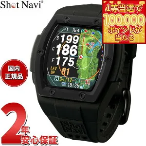 【1等最大10万ポイント当たる！31日まで！】ショットナビ Shot Navi Crest2 Touch クレスト2 タッチ 腕時計型 タッチパネル ゴルフ ナビ GPS 距離測定器 距離計測器 ブラック