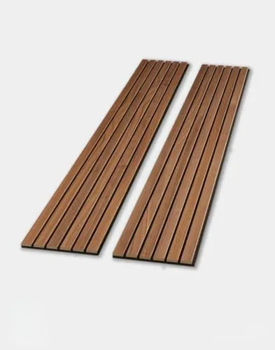 WVH Luxe American Walnut アコースティックスラット木製ウォールパネル、寸法240.04cm x 60.04cm、プレミアム仕上げ、壁&天井のインテリア装飾、ホーム&オフィス用ノイズキャンセリング&吸音、2個