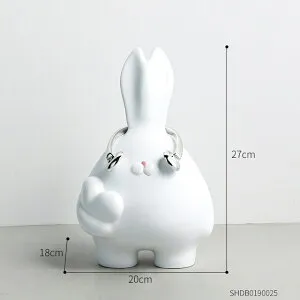オブジェ 【うさぎ-C】うさぎの彫刻クリエイティブな収納トレーモダンな家の装飾カワイイ部屋の装飾デスクトップアクセサリー樹脂の彫像収納ギフト 【Rabbit-C】Rabbit Sculptures Creative Storage Tr