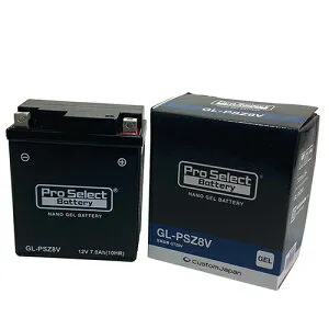【マラソンクーポン】バイク バッテリー YZF-R25 PCX (2014 ) /Pro Select Battery GL-PSZ8V(GTZ8V互換)(ジェルタイプ 液入充電済)【取り寄せ】