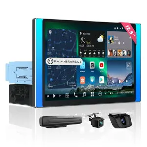 12.5インチ QLED ATOTO AI搭載 シングルDIN＆ダブルDIN対応アンドロイドナビ車載ステレオ 8G+128G フローティングディスプレイオーディオ 7.1.2サラウンドオーディオ 4G LTE ワイヤレスCarPlay＆Android Auto