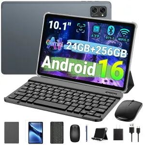 ★マラソン限定★【2,000円クーポンOFF＆8点特典付き】10インチ タブレット Android 16 Wi-Fiモデル RAM24GB ROM256GB 大容量 アンドロイド 16 本体 タブレットpc 格安タブレット 端末 大画面 子供 安い 高