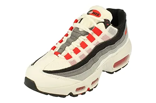 Nike Air Max 95 QS Mens Running Trainers DH9792 Sneakers Shoes (uk 4.5 us 5 eu 37.5, summit white chile red 100)