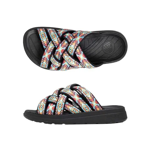 [マリブサンダルズ] ZUMA LX スライドサンダル ユニセックス MS024 GREEN NATIVE/BLACK US 7.0（24.5～25.0cm）