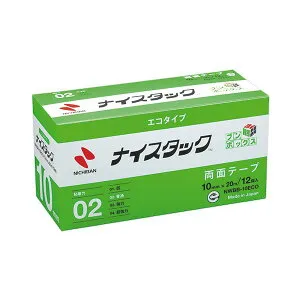 ニチバン ナイスタック エコタイプ両面テープ ブンボックス 大巻 10mm×20m NWBB-10ECO 1パック(12巻)【×3セット】 【 セット販売 まとめ買い 割引 オフィス 文房具 文具 業務用 オフィス用品 】 文