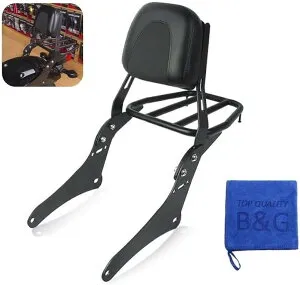 HONDA専用設計 汎用社外品 ホンダ Rebel250 Rebel500 レブル250 レブル500 2017-2020 シーシーバー バックレスト リアキャリア付き 黒