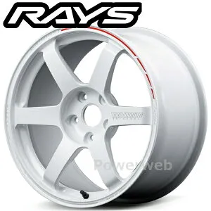 RAYS VOLK RACING TE37 SAGA S-plus TIME ATTACK EDITION 17インチ 9.0J PCD:100 穴数:5 inset:43 ダッシュホワイト/REDOT (WR) (ボルクレーシング TE37 サーガ Sプラス タイムアタックエディション) [ホイール4本セット]