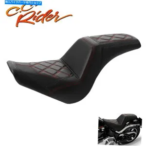 Seats C.C.ライダー2-upドライバーの助手席ハーレーソフトアイルFXST FXBB 2018-upに適しています C.C. RIDER 2-Up Driver Passenger Seat Fit For Harley Softail FXST FXBB 2018-Up【並行輸入品】
