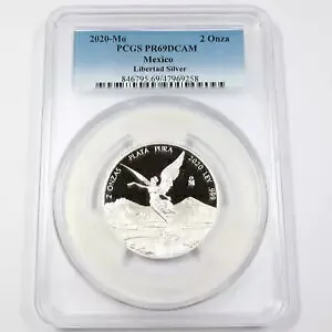 2020 Mo PCGS PR69 DCAM - メキシコ - 2 オンス シルバー リベルタ - オンザ #44397V