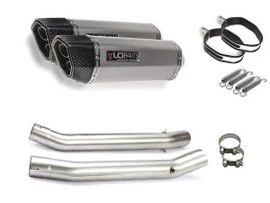 スズキ GSX1400 2001-2004 LCIPARTS ツインエンド ステンレス スリップオンマフラー