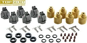 【M's】 R34 スカイライン GT-R BNR34 (1999.1-2002.12) TOP SECRET VR38 インジェクター 流用 アダプター トップシークレット エンジン パーツ 社外 外装 改造 部品 カスタム ニッサン NISSAN SKYLINE 34 GTR G-TR