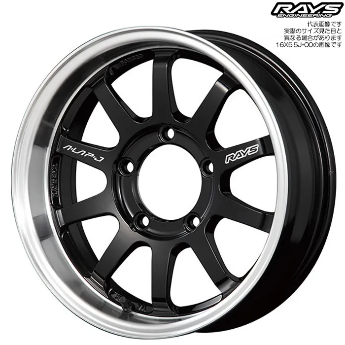 レイズ A-LAP-J (BD) 4本 16×6.0J+5 5H 139.7 φ108.8 ジムニーシエラ JB74W ジムニーノマド JC74W RAYS A LAP ブラック/リムDC