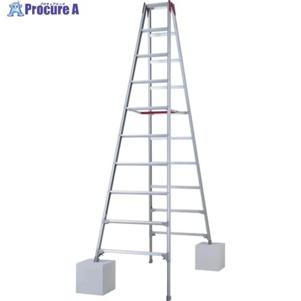 ハセガワ 脚部伸縮式アルミ専用脚立 ワンタッチバー RYZ型 10段(10892) ◇▼678-9650 RYZ-30D 1台