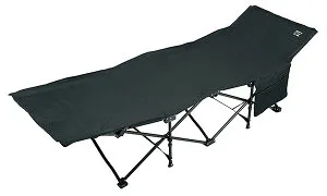 キャプテンスタッグ コット 簡易ベッド CSブラックラベル 【 キャンピングベッド 】 ブラック 約幅67×長さ183×高さ51cm UB-2004 （ コット 簡易ベッド ベッド 幅広 ）