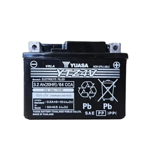 タイ YUASA YTZ4V 液入 バッテリー 互換 GTZ4V / GTZ5S / YTZ5S / FTZ4V / YTX4L-BS 適合車種 モンキー125用 ハンターカブCT125用 DAX125用 スーパーカブ用 クロスカブ用 ベンリィ用 ジョグ用