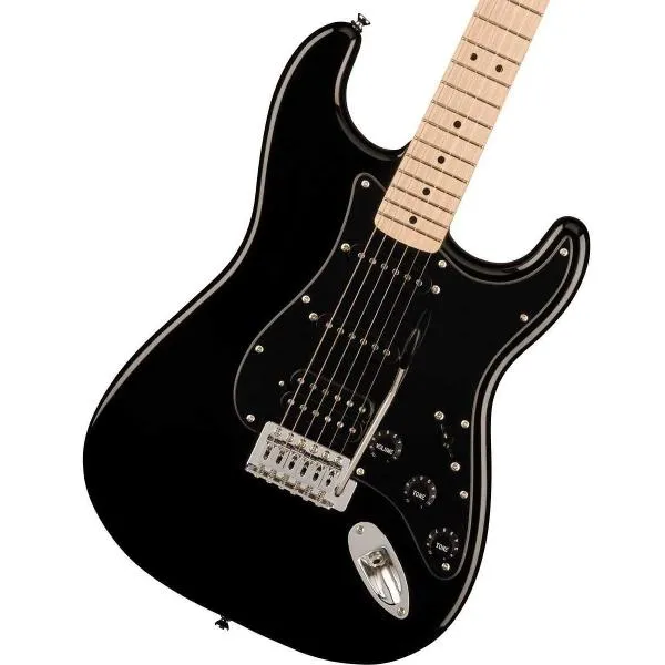Squier Sonic Stratocaster HSS Maple Fingerboard Black Pickguard [Black]