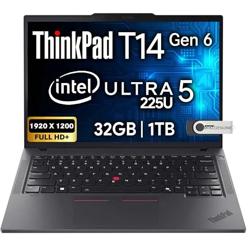 Lenovo ThinkPad T16 Gen 3 Business Laptop 16” FHD+ Display, Intel Ultra 7-155U (Beats i7-1355U), 32GB DDR5 RAM, 1TB SSD, 5MB Web