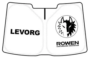 【M's】 スバル A-C型 レヴォーグ 前期 VM4 / VMG (2014.6-2017.7) ROWEN LEVORG専用 ロゴ入り サンシェード ロエン ロウェン パーツ カスタム シンプル ローウェン ローエン 狼炎 トミーカイラ LEVORG レボ