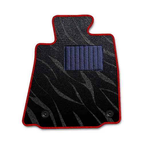 DAD ギャルソン D.A.D エグゼクティブ フロアマット TOYOTA (トヨタ) PRIUS プリウス ZVW30 年式H21/5～23/12 1台分 プレステージデザインブラック/オーバーロック（ふちどり）カラー : レッド/刺繍 : 無し/ヒール