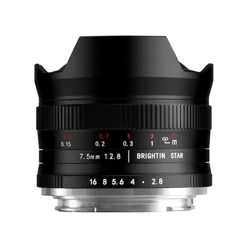 Brightin Star 7.5mm F2.8 第三世代 大口径 MF 単焦点レンズ Nikon Zマウントに対応 APS-C ミラーレス用 Nikon カメラ Z30 Z50 Z50II Zfc Z5 Z5II Z6 Z6II Z6III Z7 Z7I