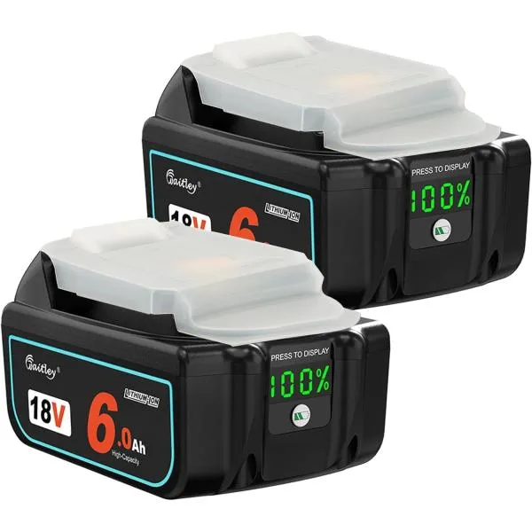 Waitley ウィトレ Makita マキタ 18V バッテリー 互換 BL1860B 6.0Ah マキタバッテリー 18V 電動工具用電池 デジタル残量指示付き 一年保証付き PSE認証済品